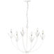 Primrose 6 Light 30.5 inch Textured White Chandelier Ceiling Light